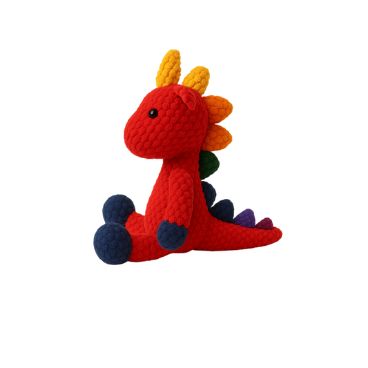 Handmade Red Dragon Toy Unique Treasures