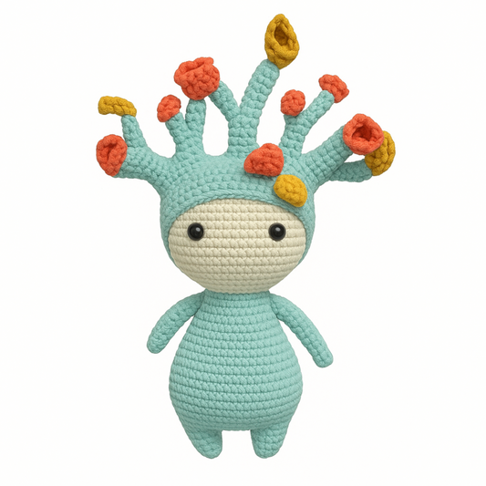 Handmade Crochet Tree Crown Doll - Unique Treasures