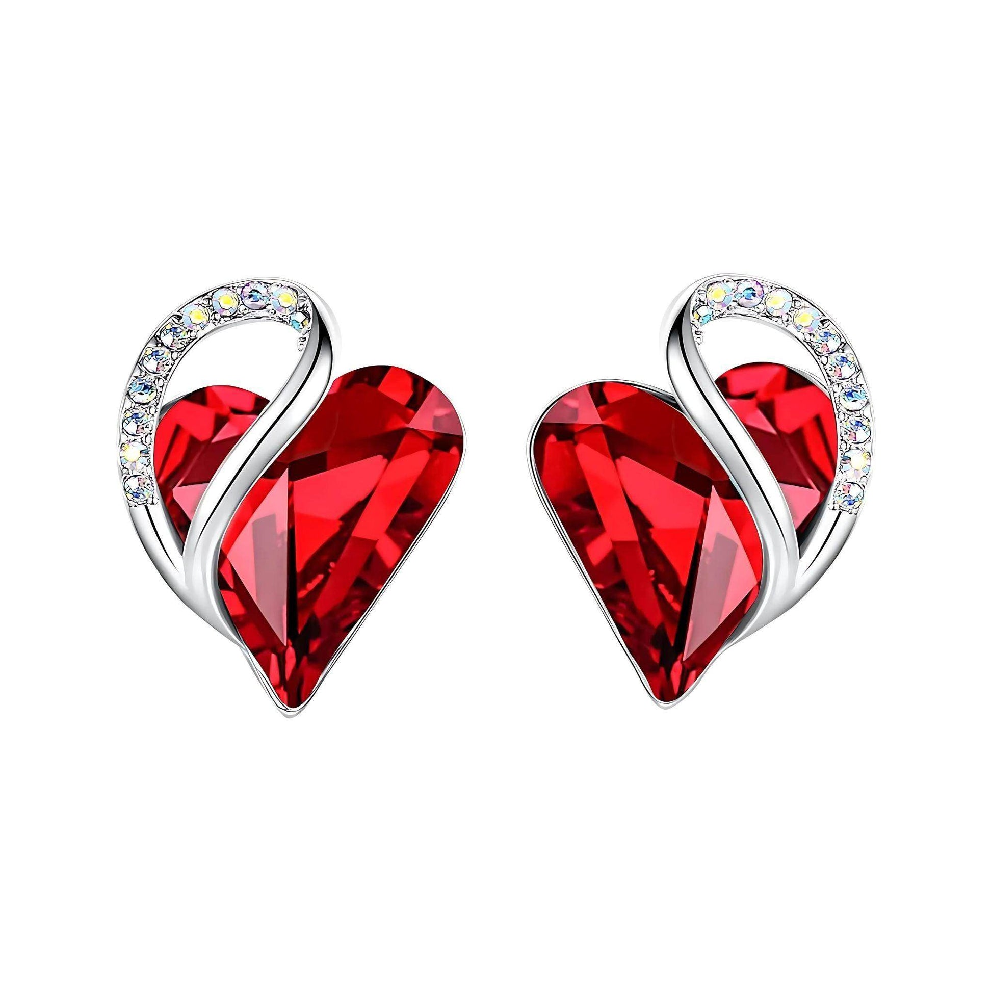 Infinity Love Crystal Heart Earrings - Unique Treasures