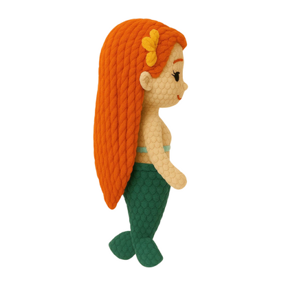 Marina the Sea Blossom Mermaid – Handmade Crochet Doll
