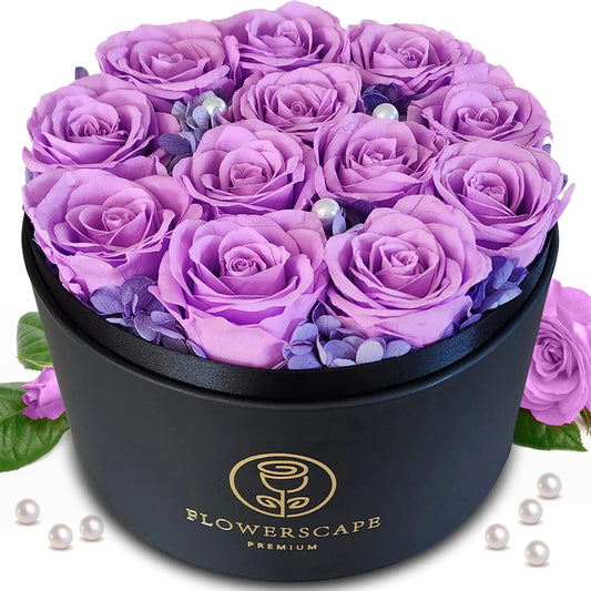 Forever Roses – 12 Real Preserved Flowers