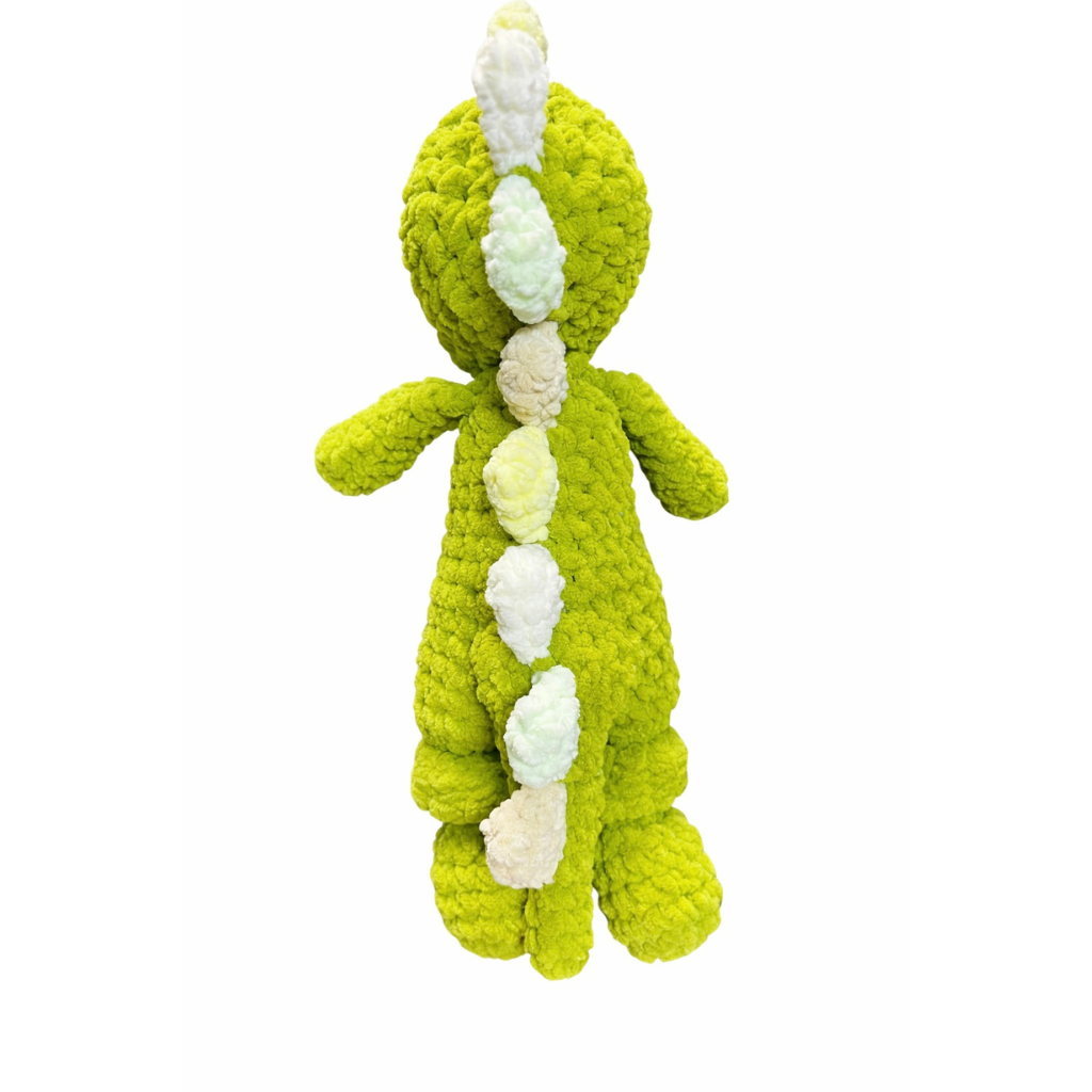 Handmade crochet red dragon snuggler top view | Unique Treasures