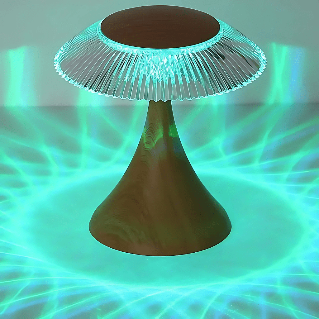 Modern black table lamp with a unique design