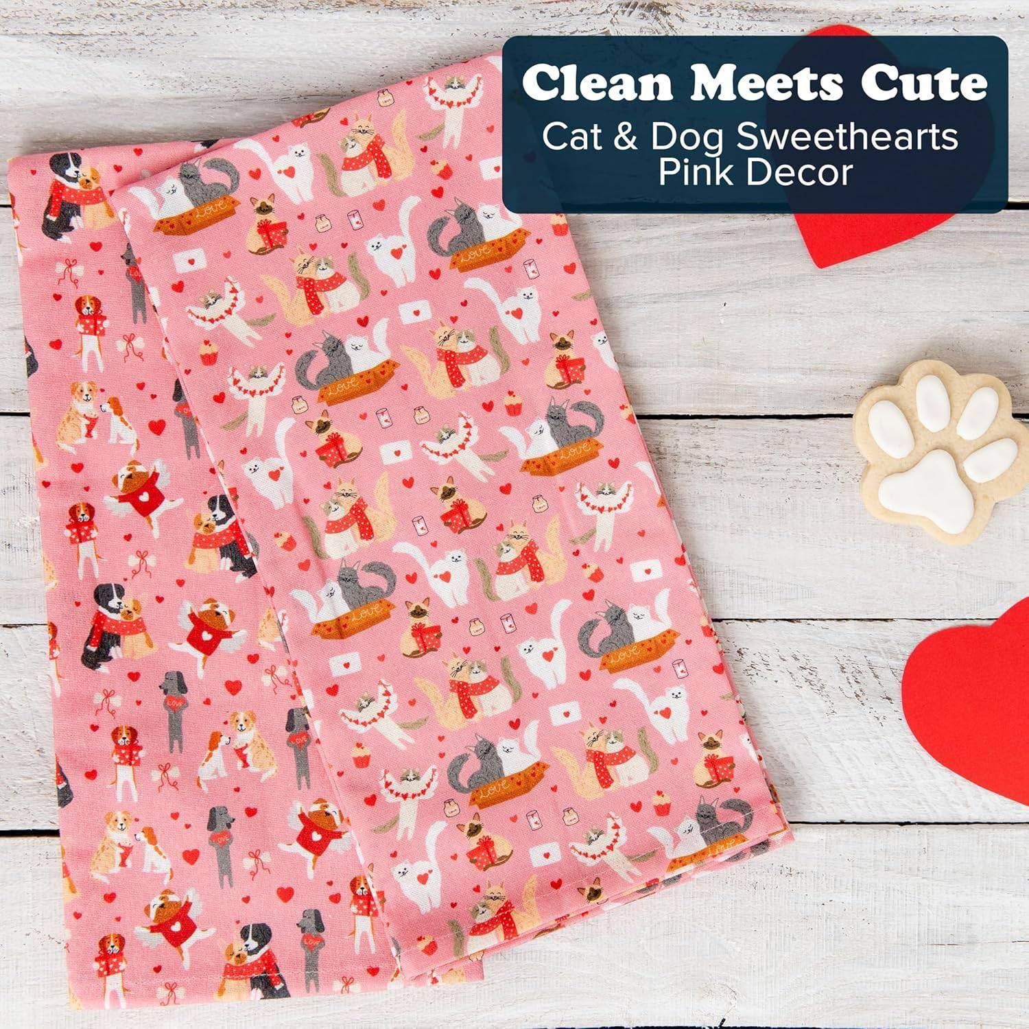 Puppington Pink Pet Kitchen Towels - Unique Treasures