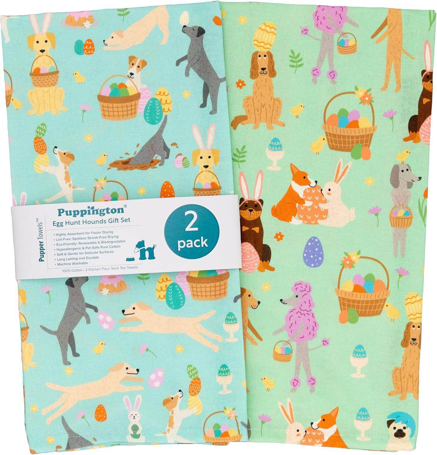 Puppington Pink Pet Kitchen Towels - Unique Treasures