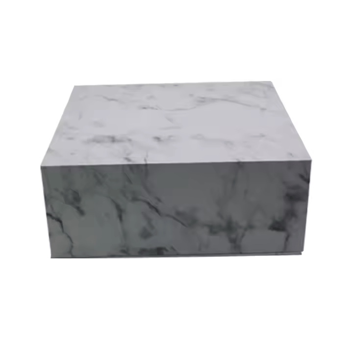 Marble-patterned square box