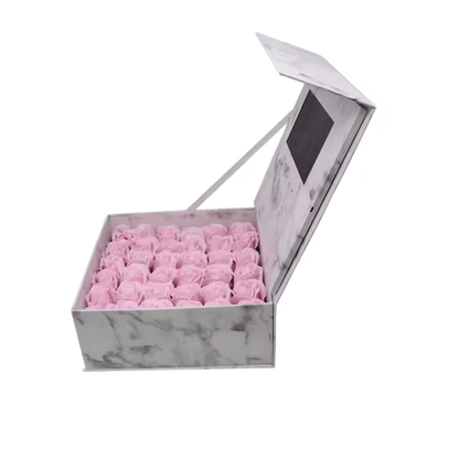 Marble-patterned square box