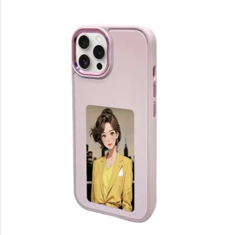 A Pink NFC Projection Phone Case for iPhone
