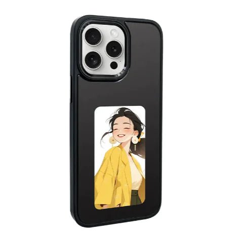A Black Bracket Shell NFC Projection Phone Case for iPhone 